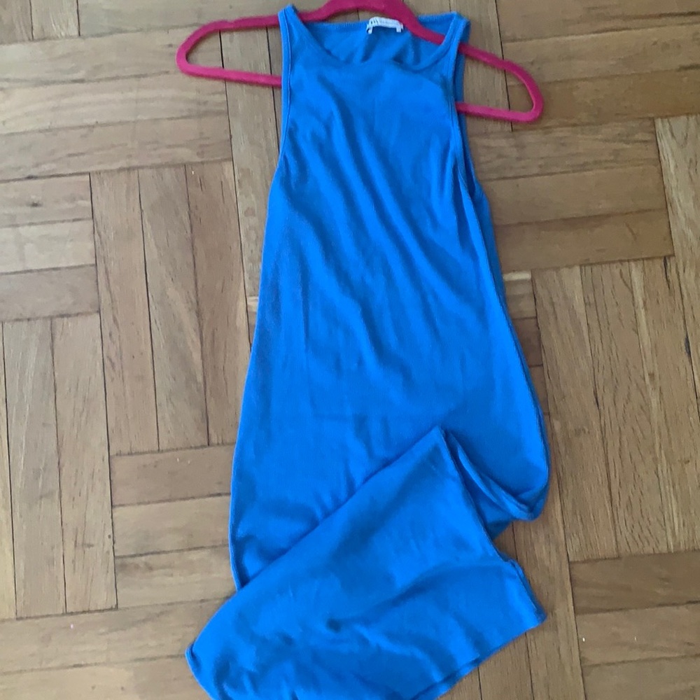 Zara ribbed blue body con dress
